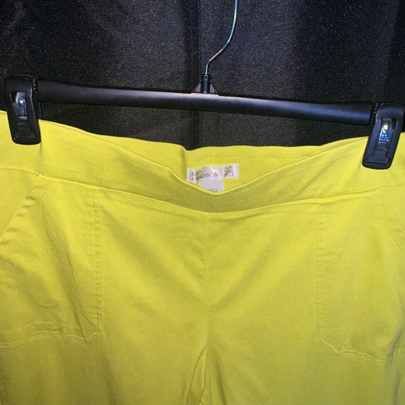 89th & Madison Lime Green Ankle Pant Size XL - Picture 2 of 5